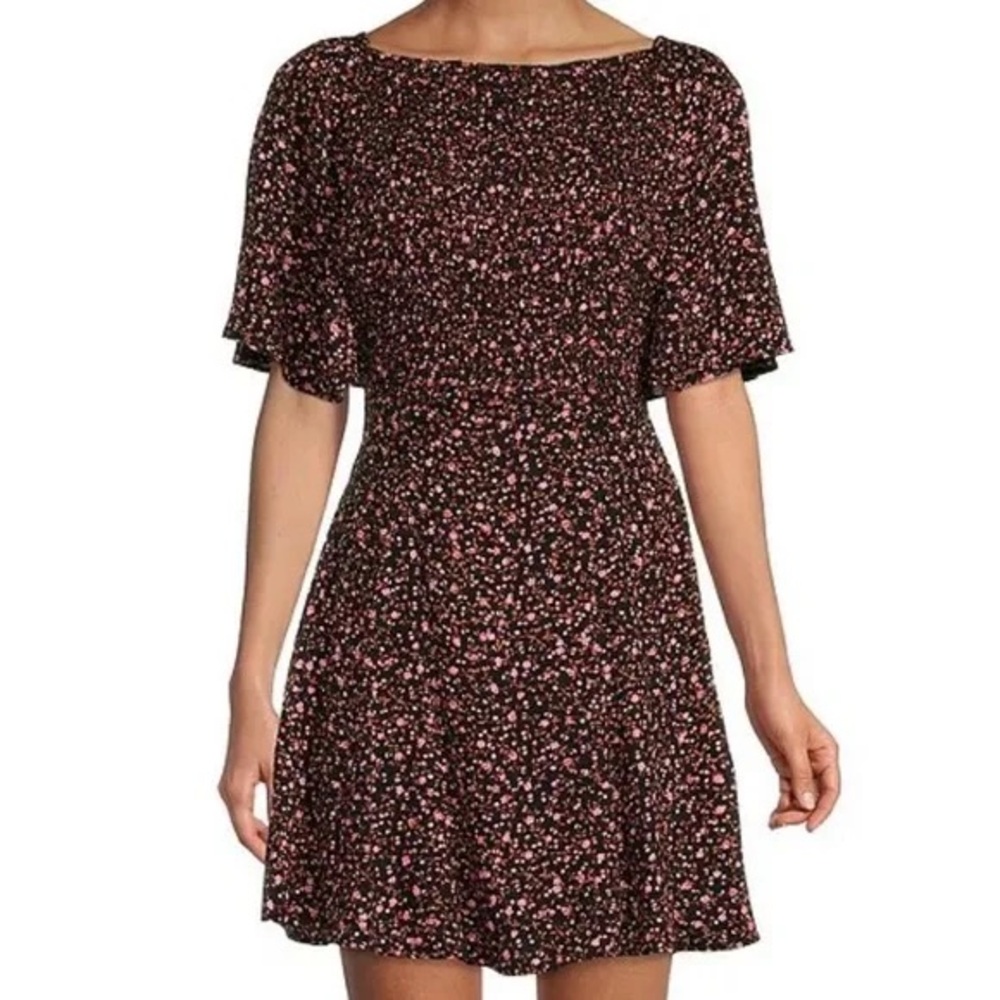 Free People Florence Floral Print Mini Dress Womens Size M